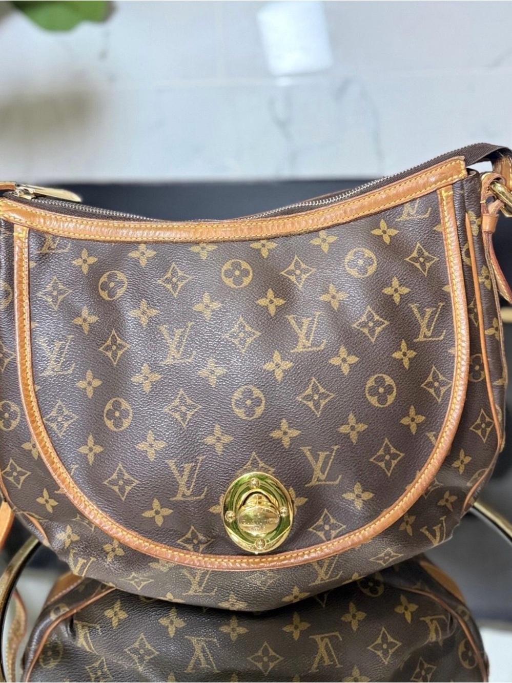 Louis Vuitton Monogram Canvas Tulum GM Handbag Authentic w/ COA